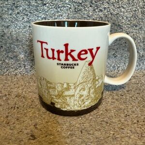 Starbucks Cream and Red Turkey Mug Dining Collection